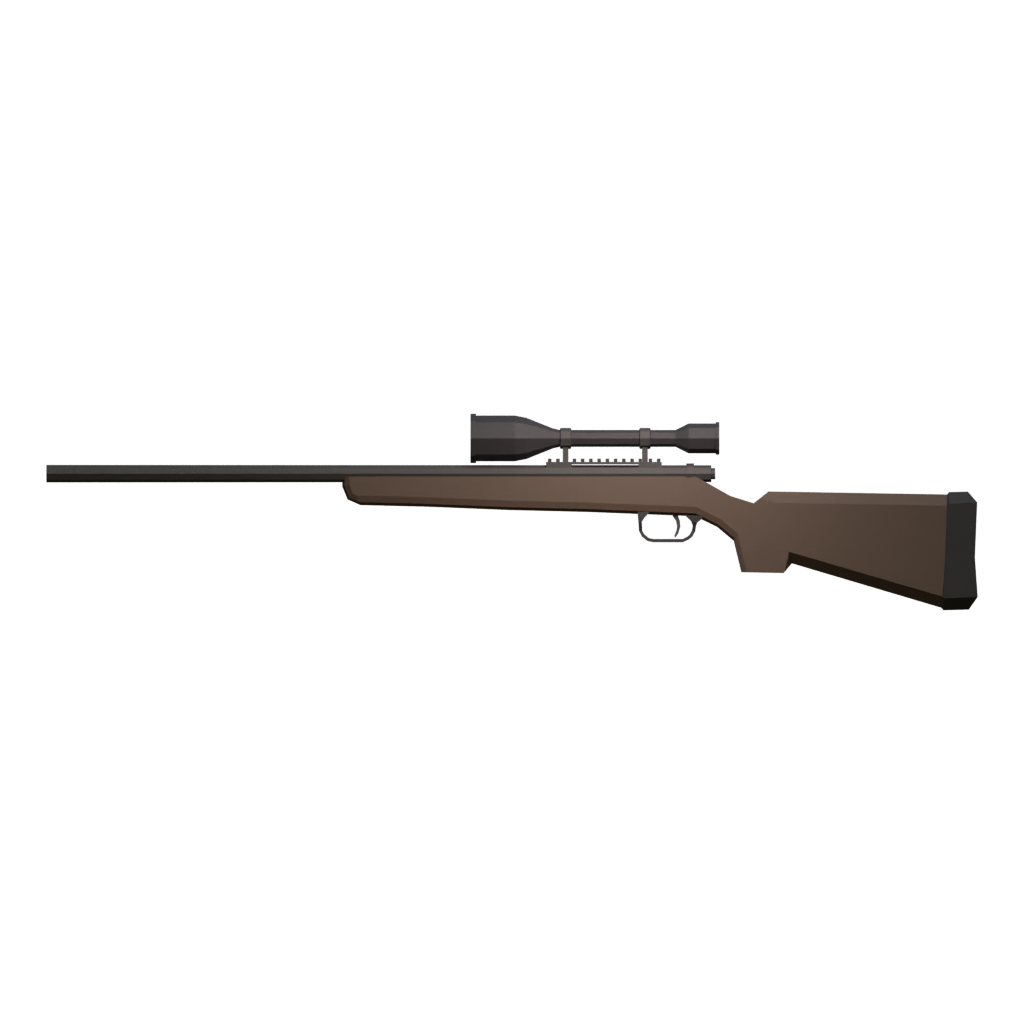 Back view of the Low Poly M23 3D model