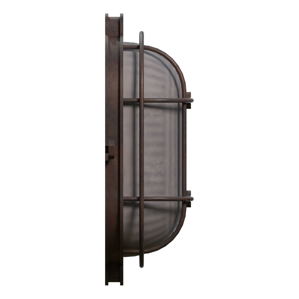 Right view of the Industrial Wall Lamp 3D model