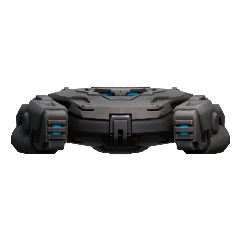 Back view of the Cargo Ship 3D model