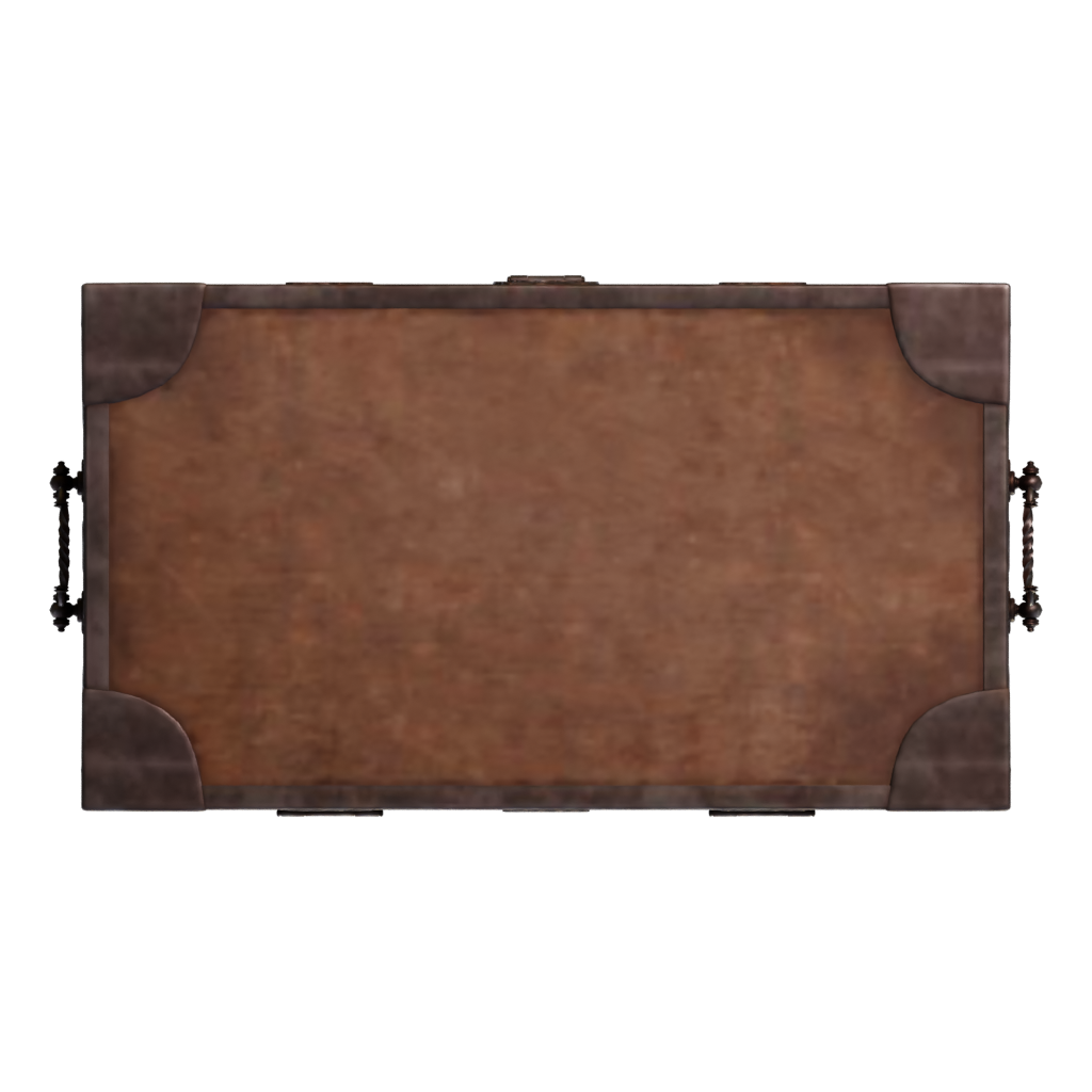 Bottom view of the Treasure Chest 3D model