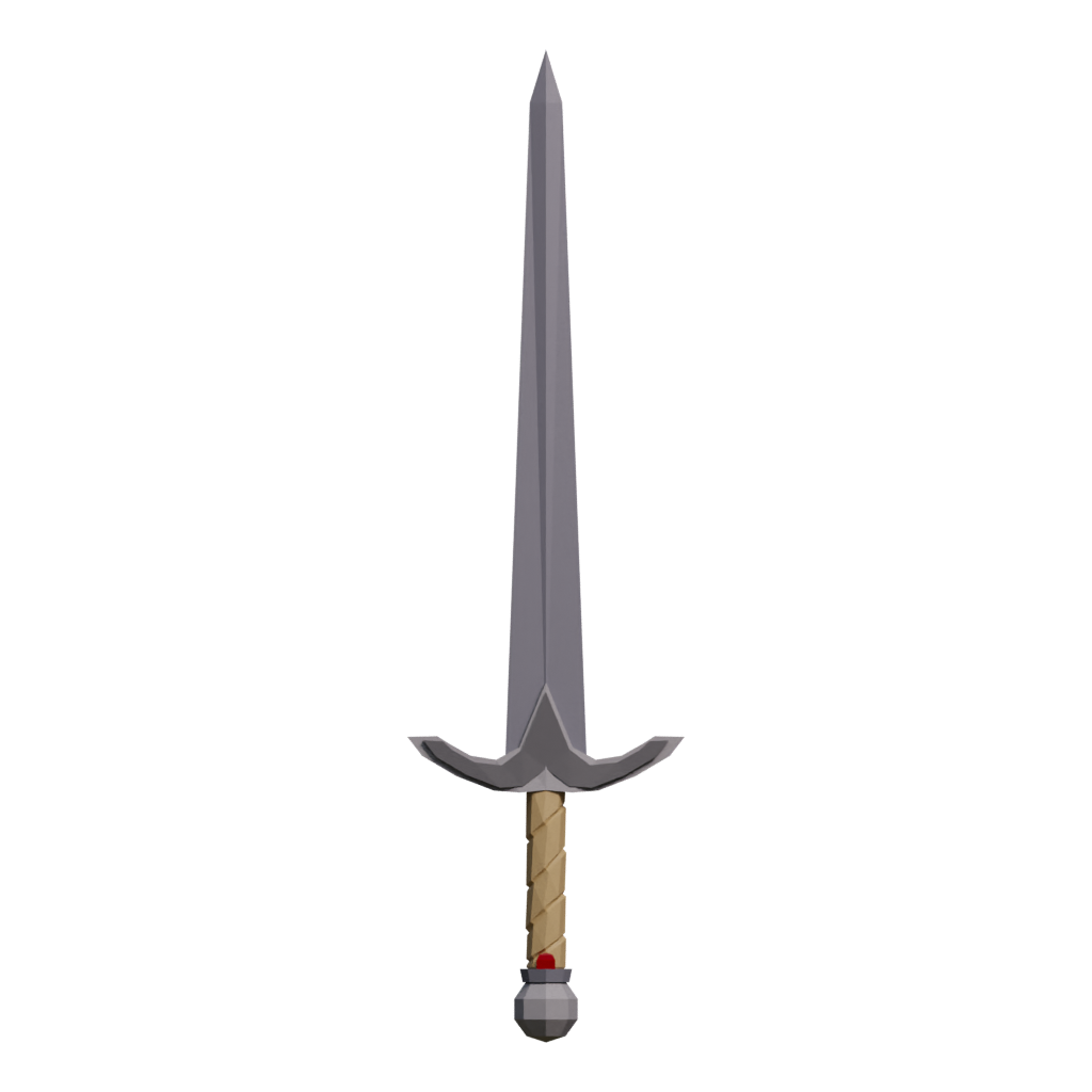 Back view of the Sword 3D model