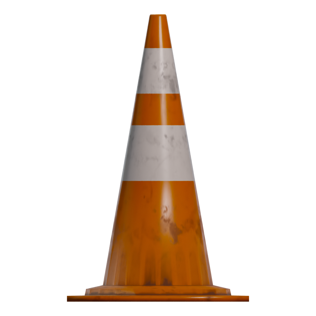 Right view of the Traffic Cone 3D model