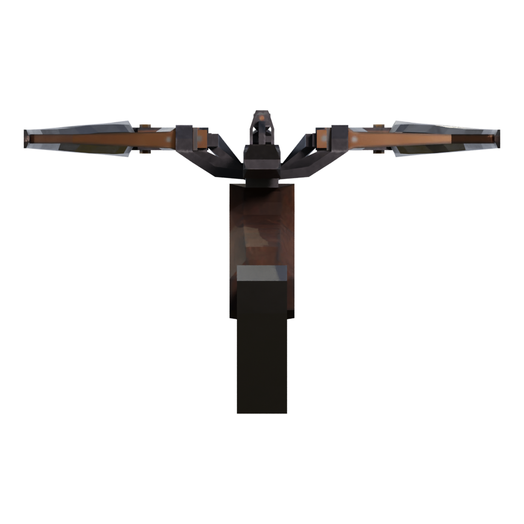 Left view of the Sci Fi Rifel 3D model