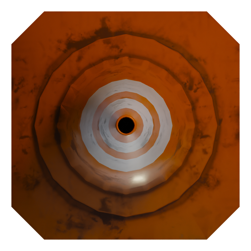 Top view of the Traffic Cone 3D model