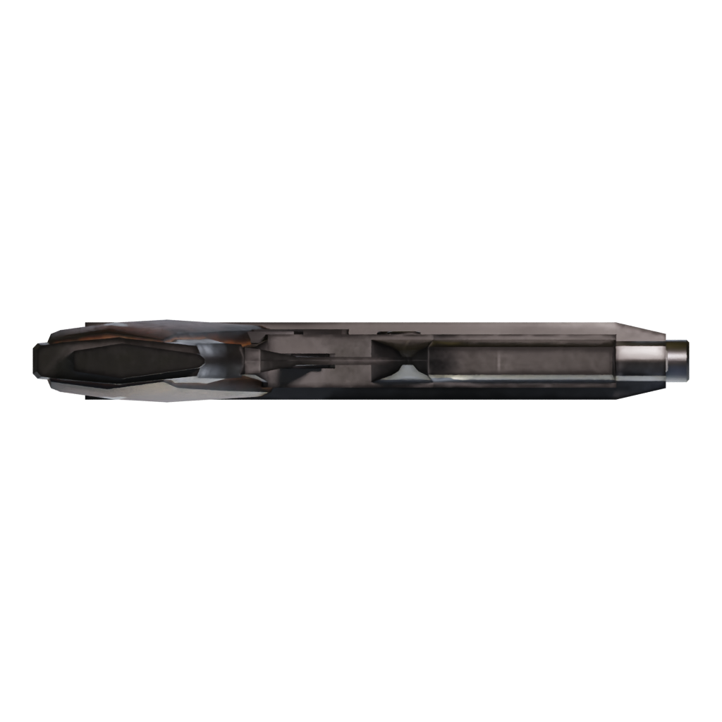 Bottom view of the Bereta 3D model