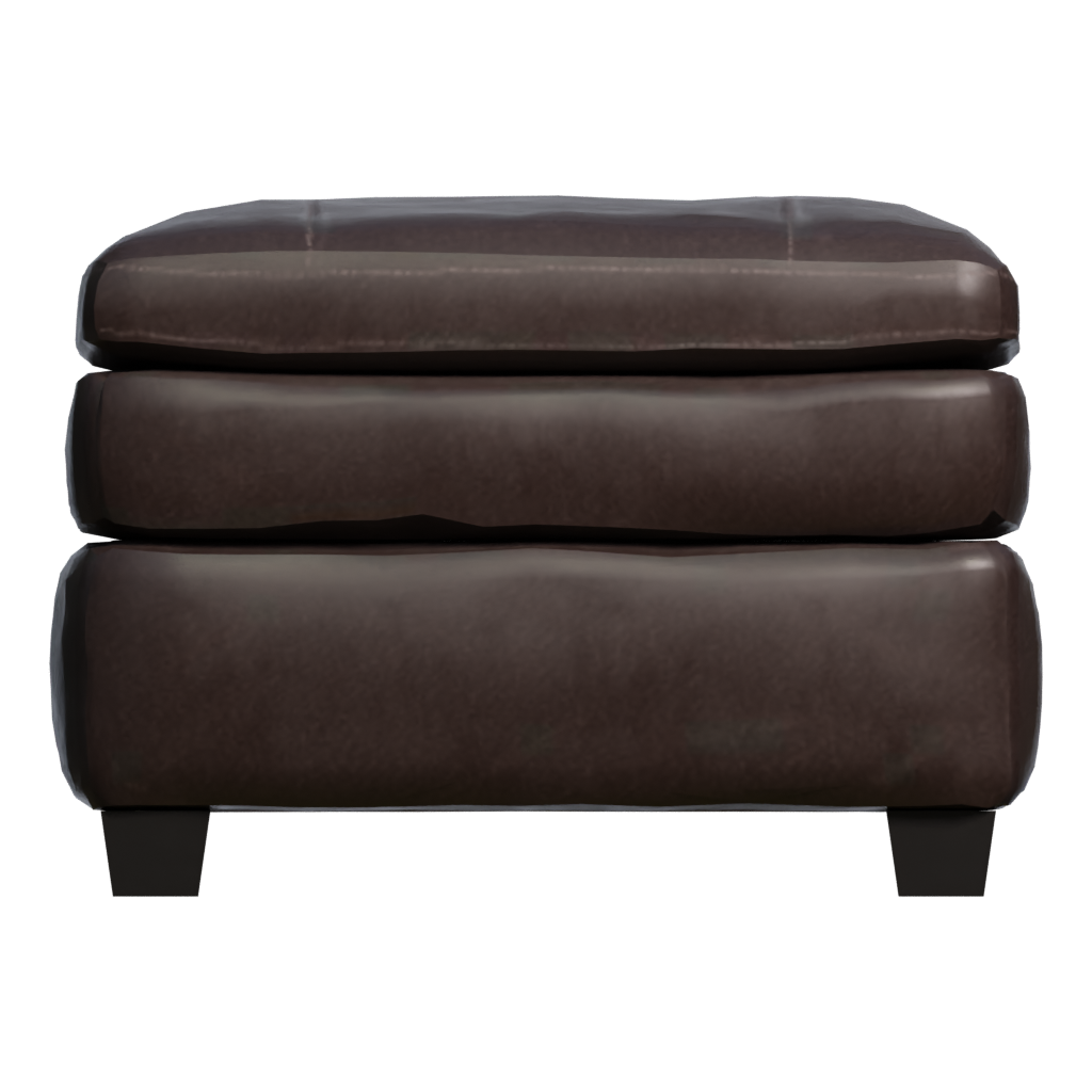 Back view of the Ottoman 3D model