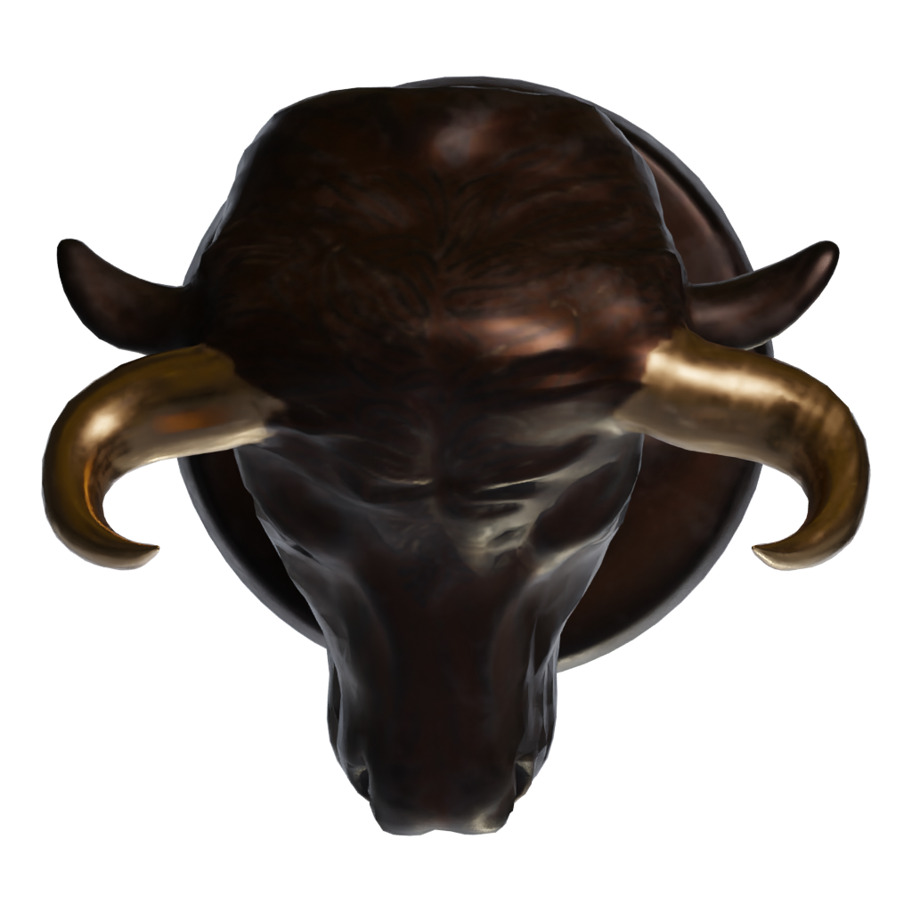 Top view of the Bull Head 3D model