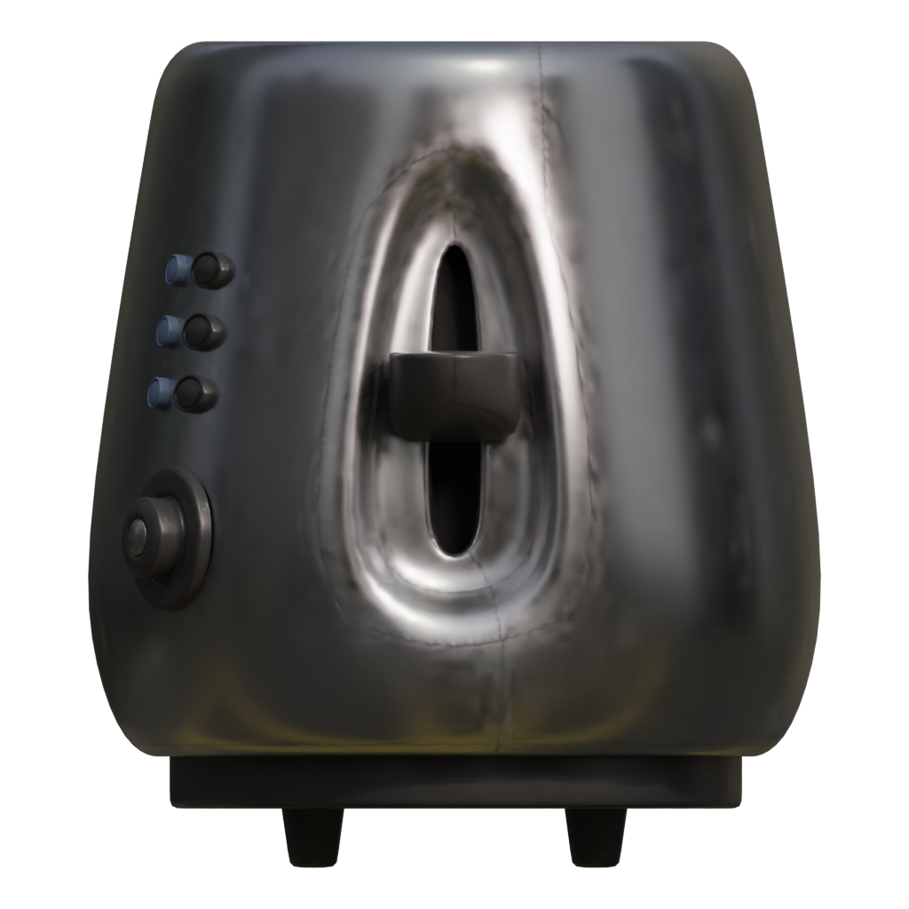 Front view of the Toaster 3D model
