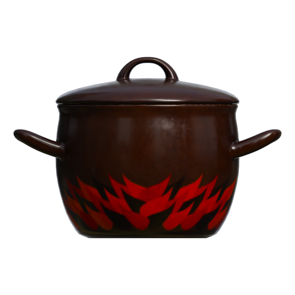 Front view of the Pot Enamel 3D model