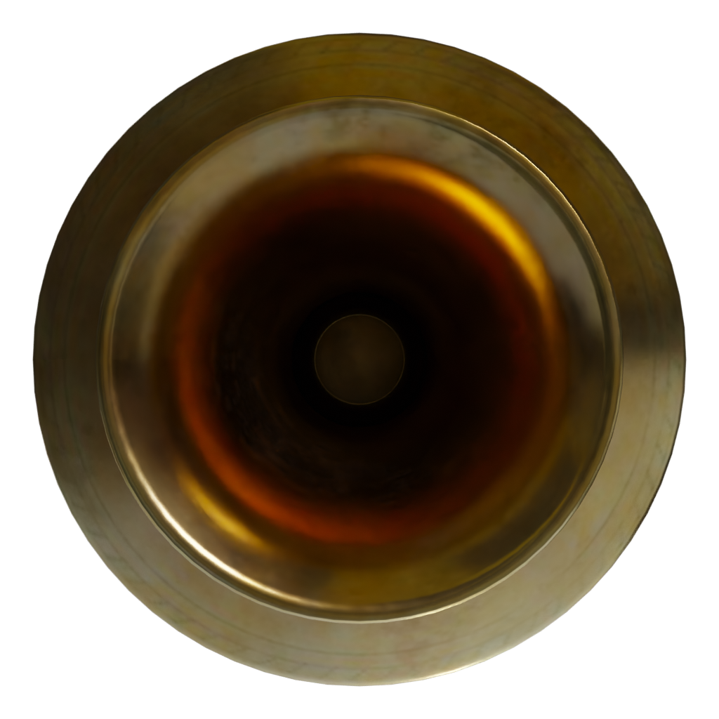 Top view of the Brass Vase 3D model
