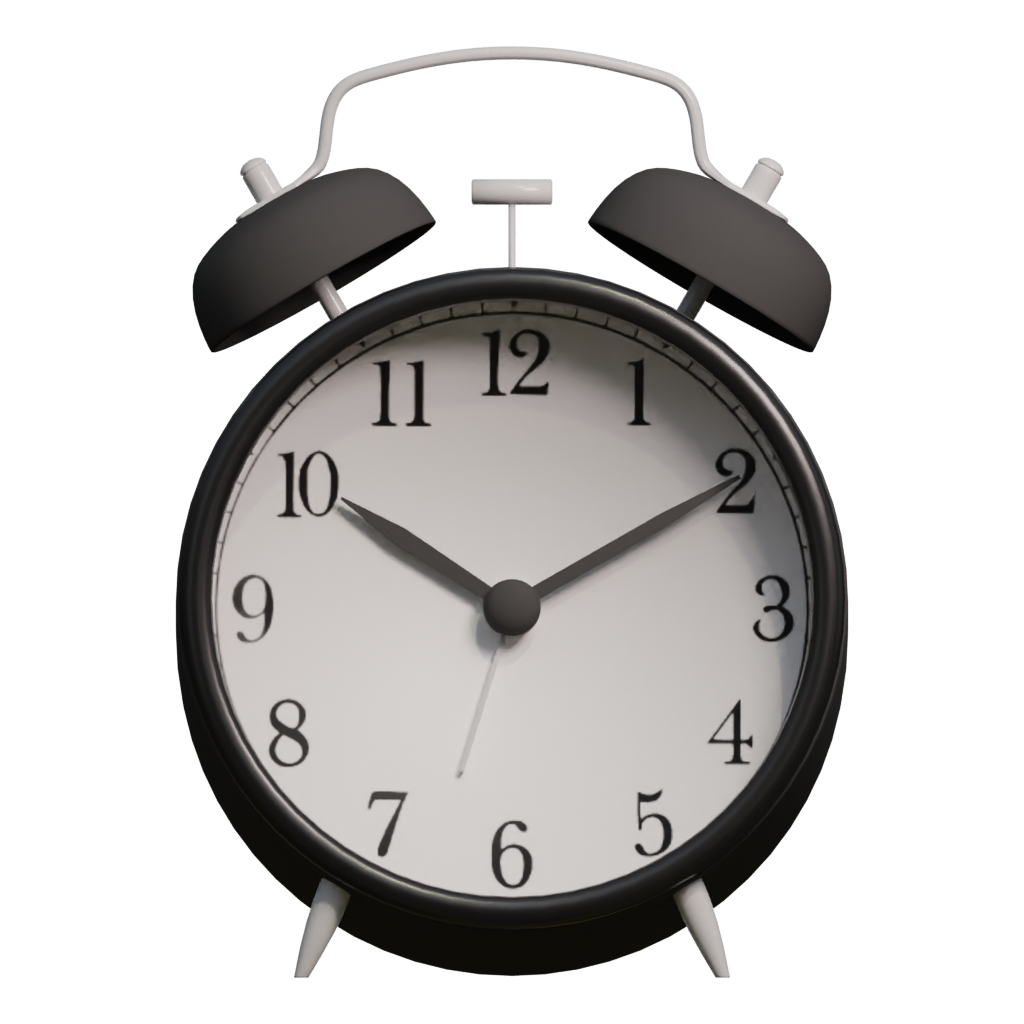 Front view of the Clock 3D model