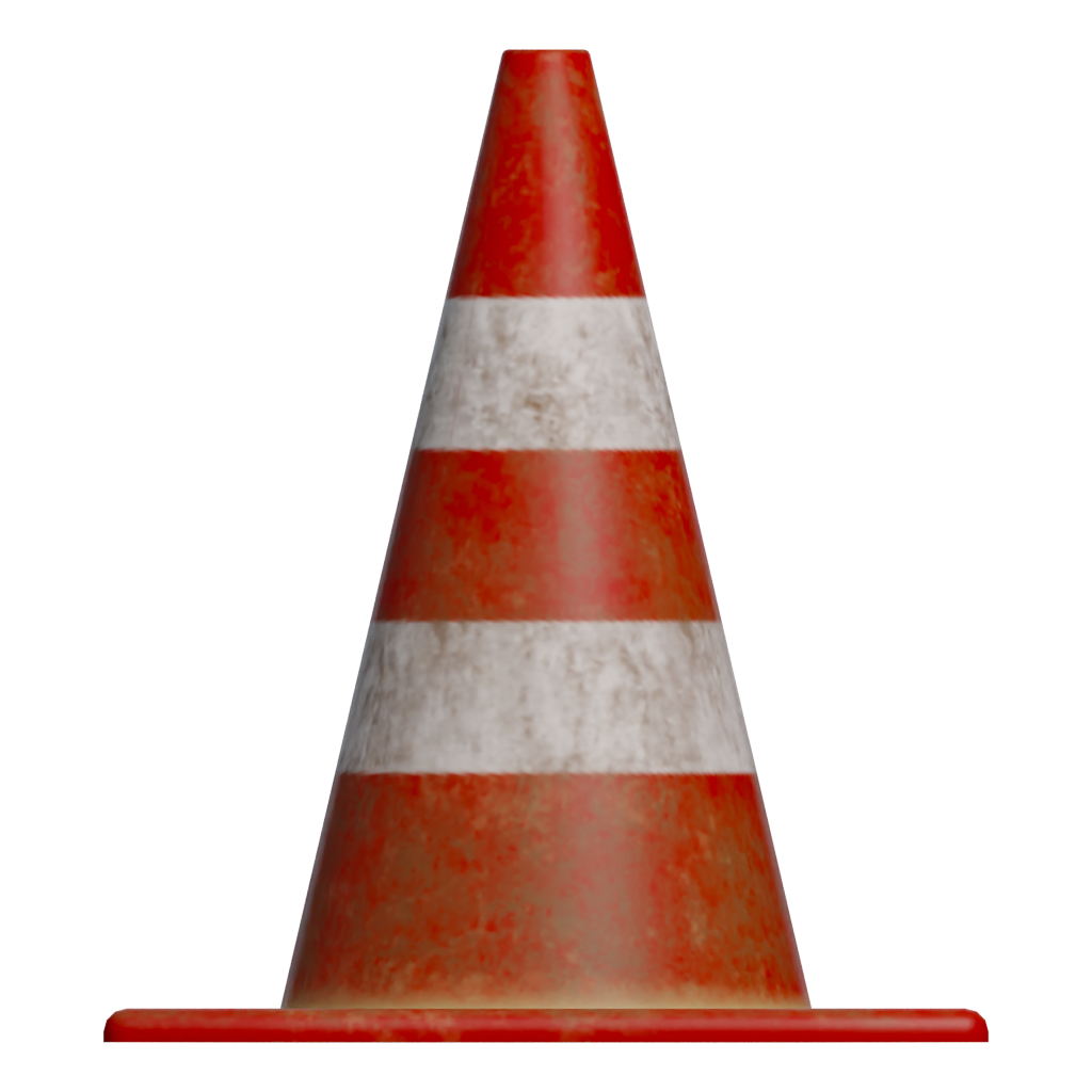 Front view of the Street Cone 3D model