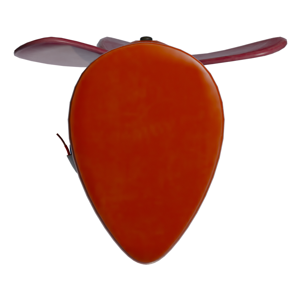 Bottom view of the Retro Fan 3D model