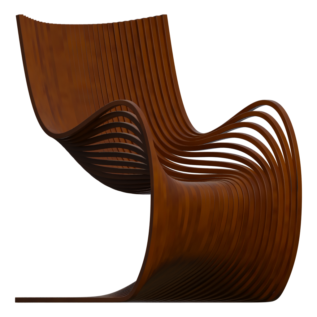 Right view of the Modern Chair 3D model
