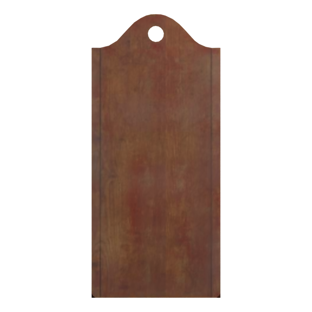 Back view of the Painted Wooden Shelves 3D model
