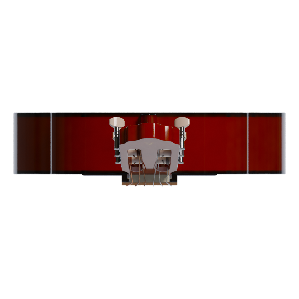 Top view of the Guitarclassiclowpoly 3D model