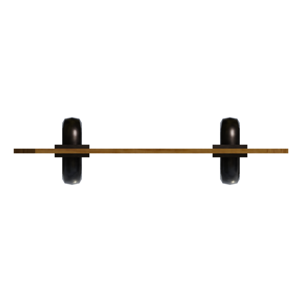 Bottom view of the Military Target 3D model