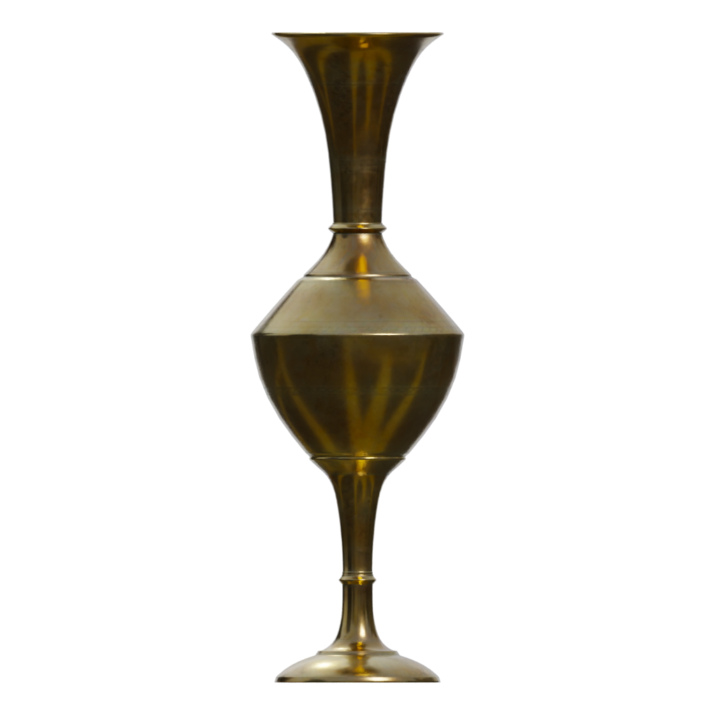 Left view of the Brass Vase 3D model
