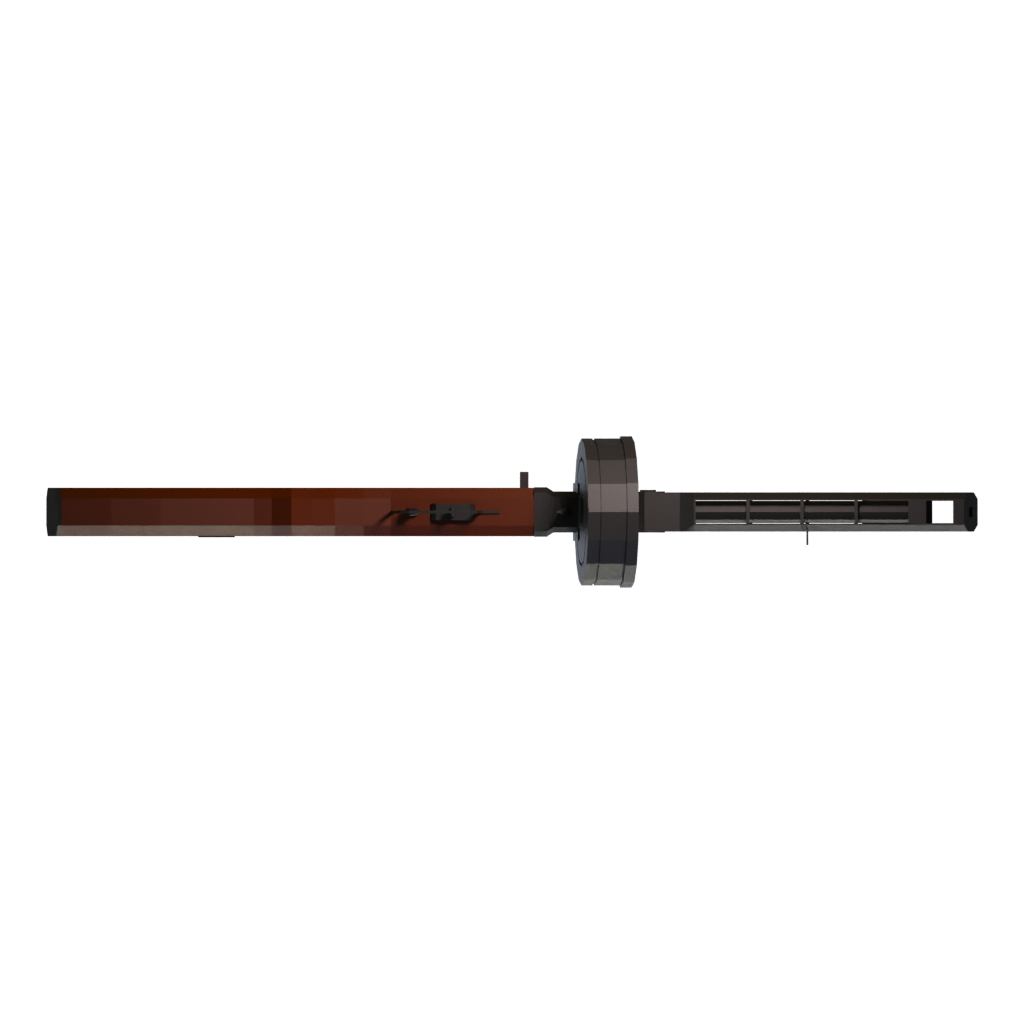 Bottom view of the PPSH 41 Submachine 3D model
