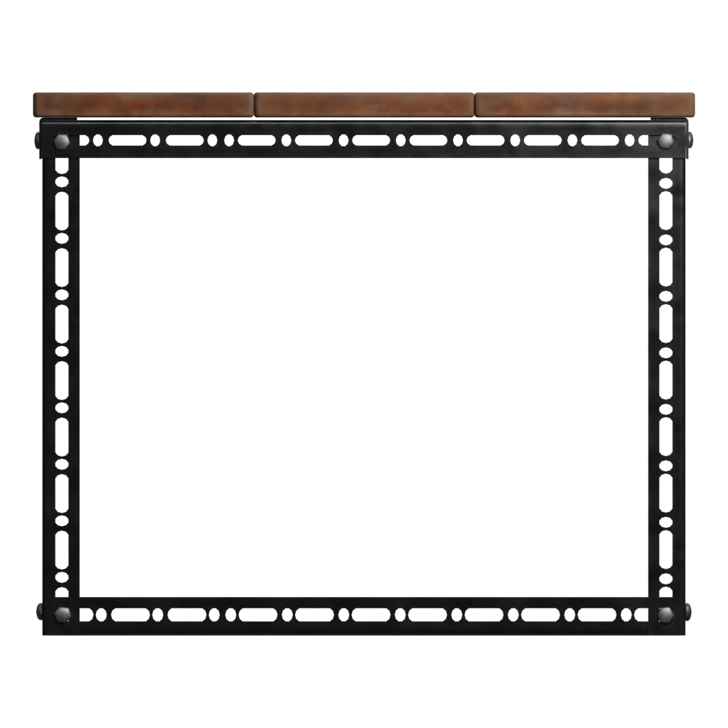 Front view of the Industrial Coffee Table 3D model