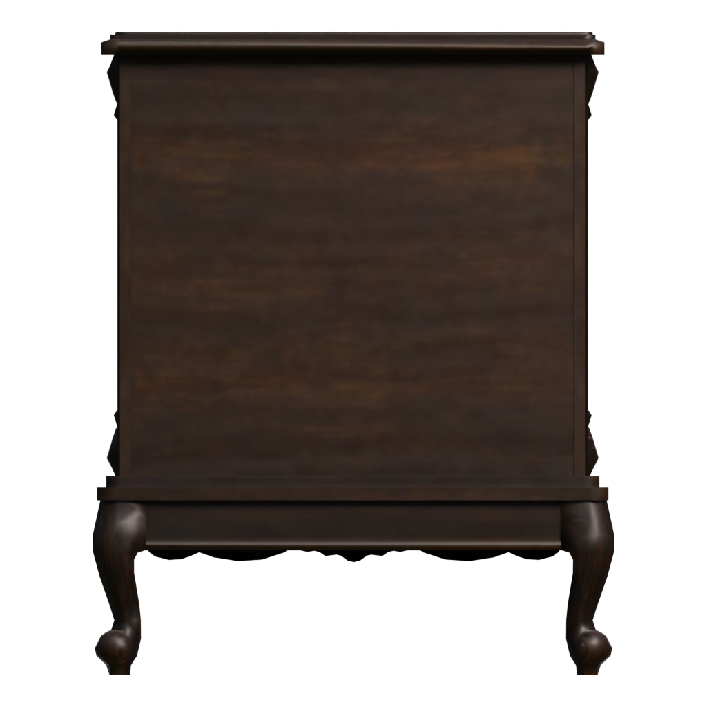 Back view of the Classic Nightstand 3D model