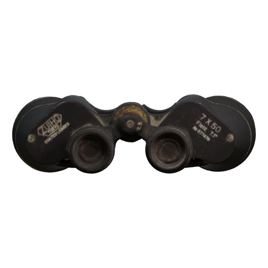 Back view of the Vintage Binocular 3D model