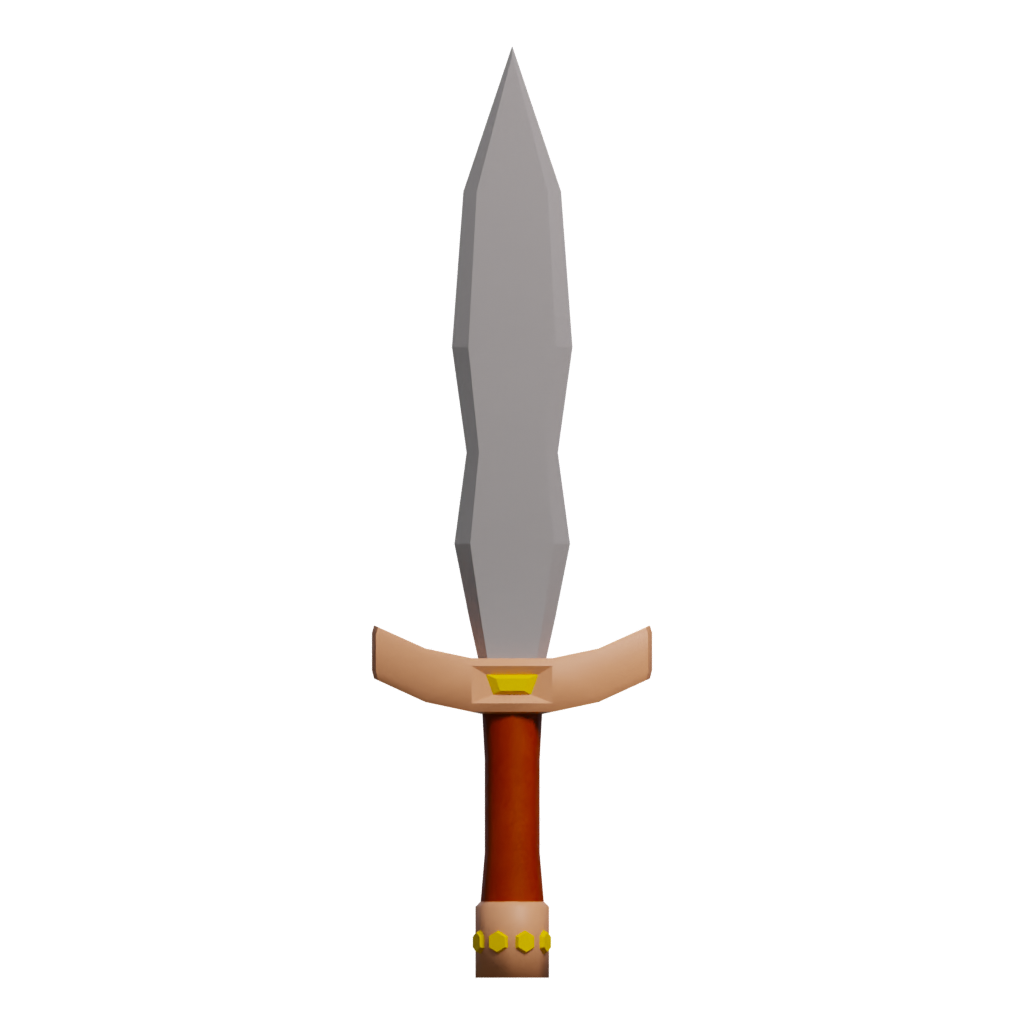 Back view of the Sword Simple 3D model