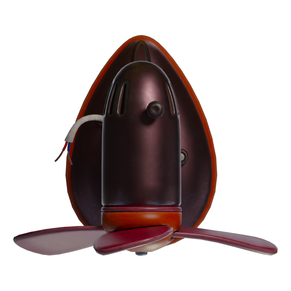 Top view of the Retro Fan 3D model
