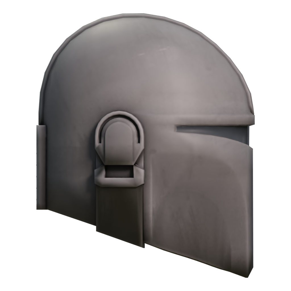 Right view of the Mandalorian Helmet 3D model