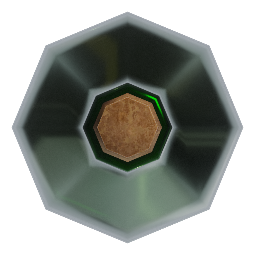 Top view of the Wine Bottle 3D model