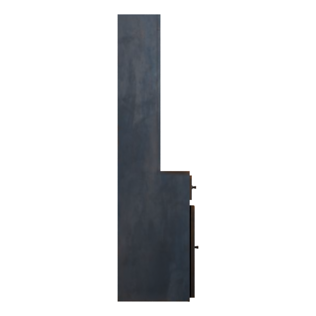Right view of the Painted Wooden Cabinet 3D model