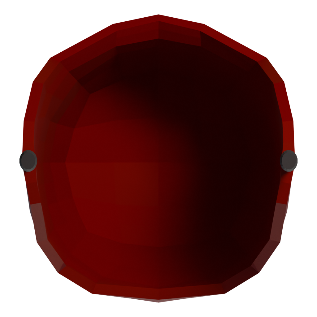 Bottom view of the Low Poly Cartoon Beanie Cap 3D model