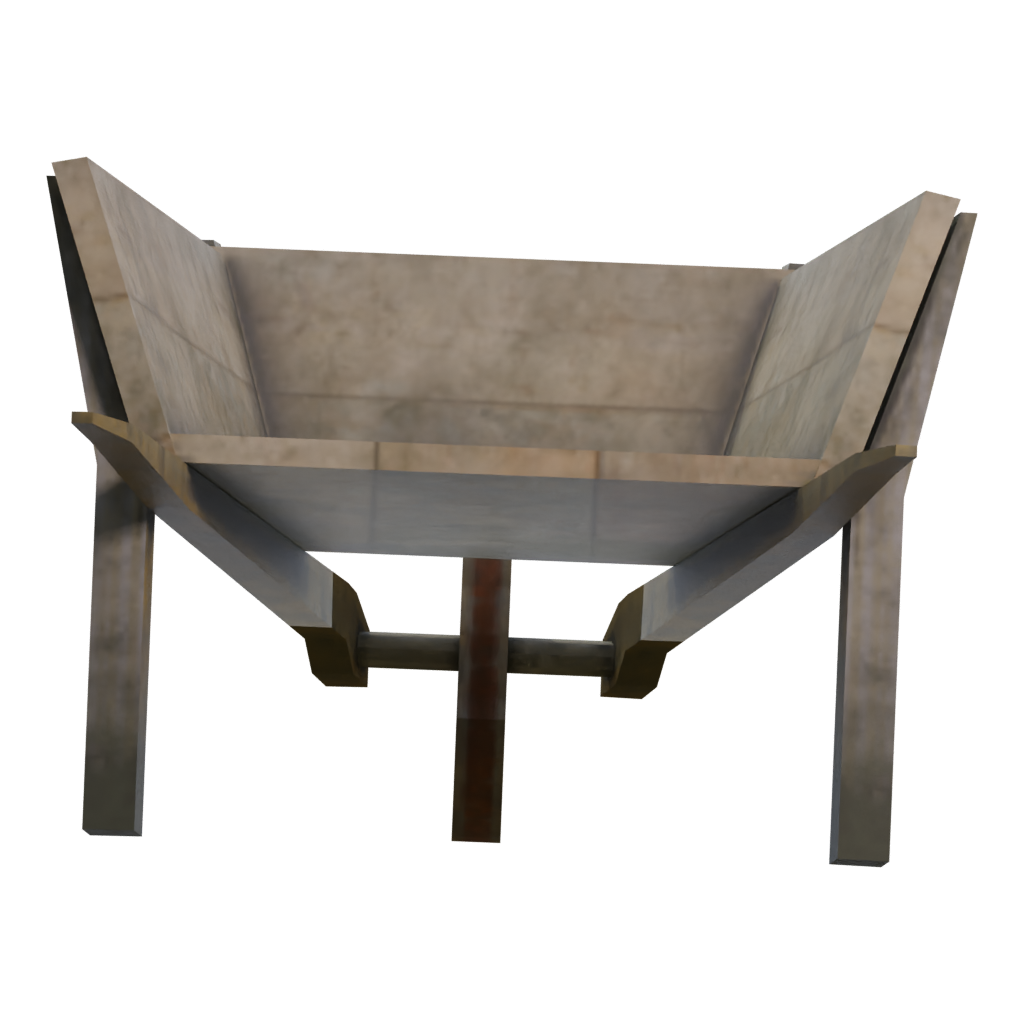 Left view of the Wheelbarrow 3D model