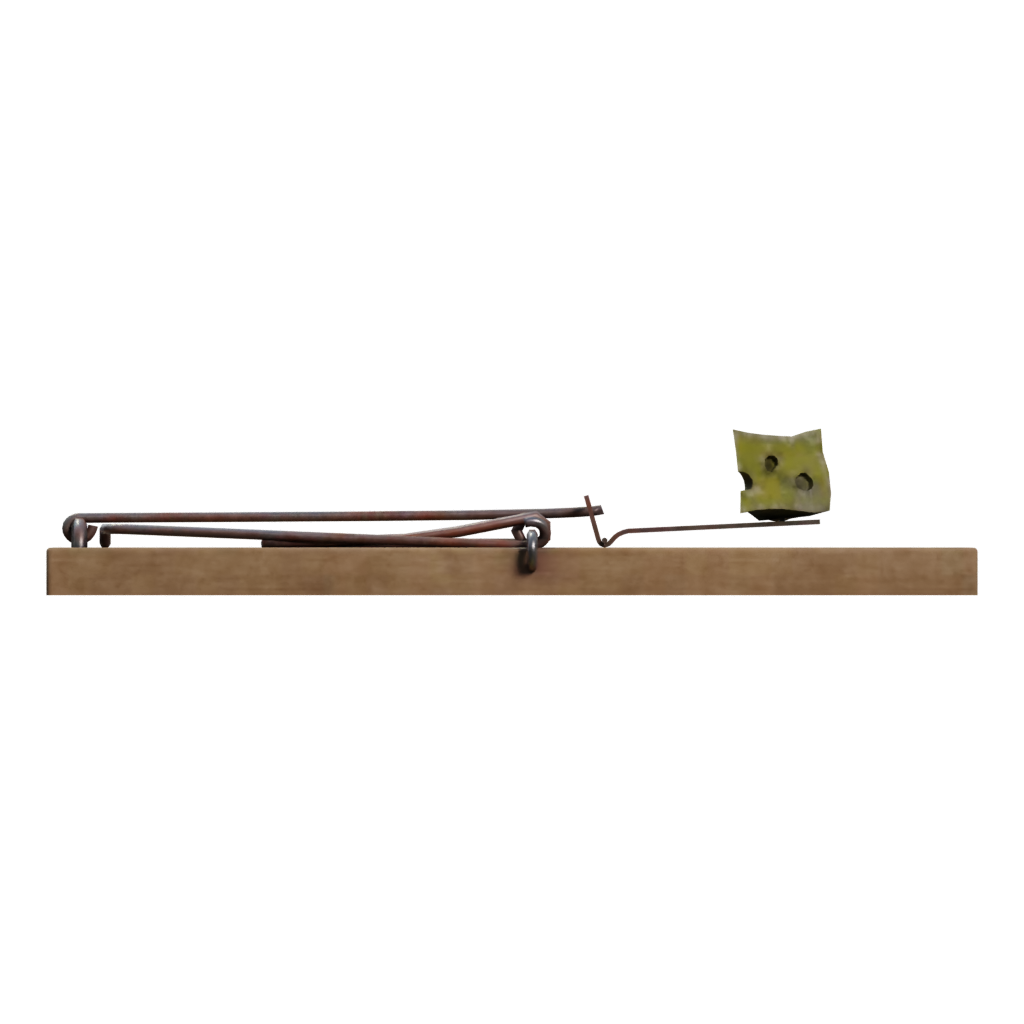 Left view of the Mousetrap 3D model