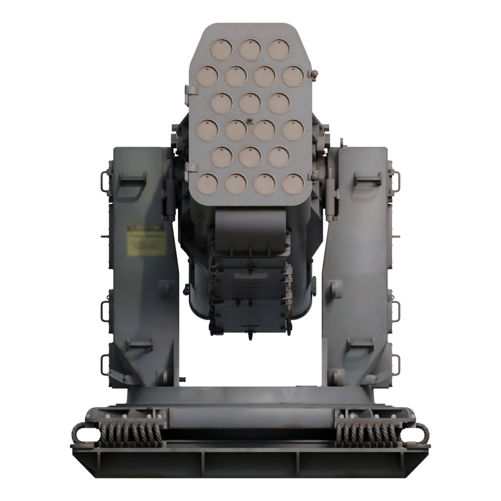 Front view of the Rocketlauncher 3D model