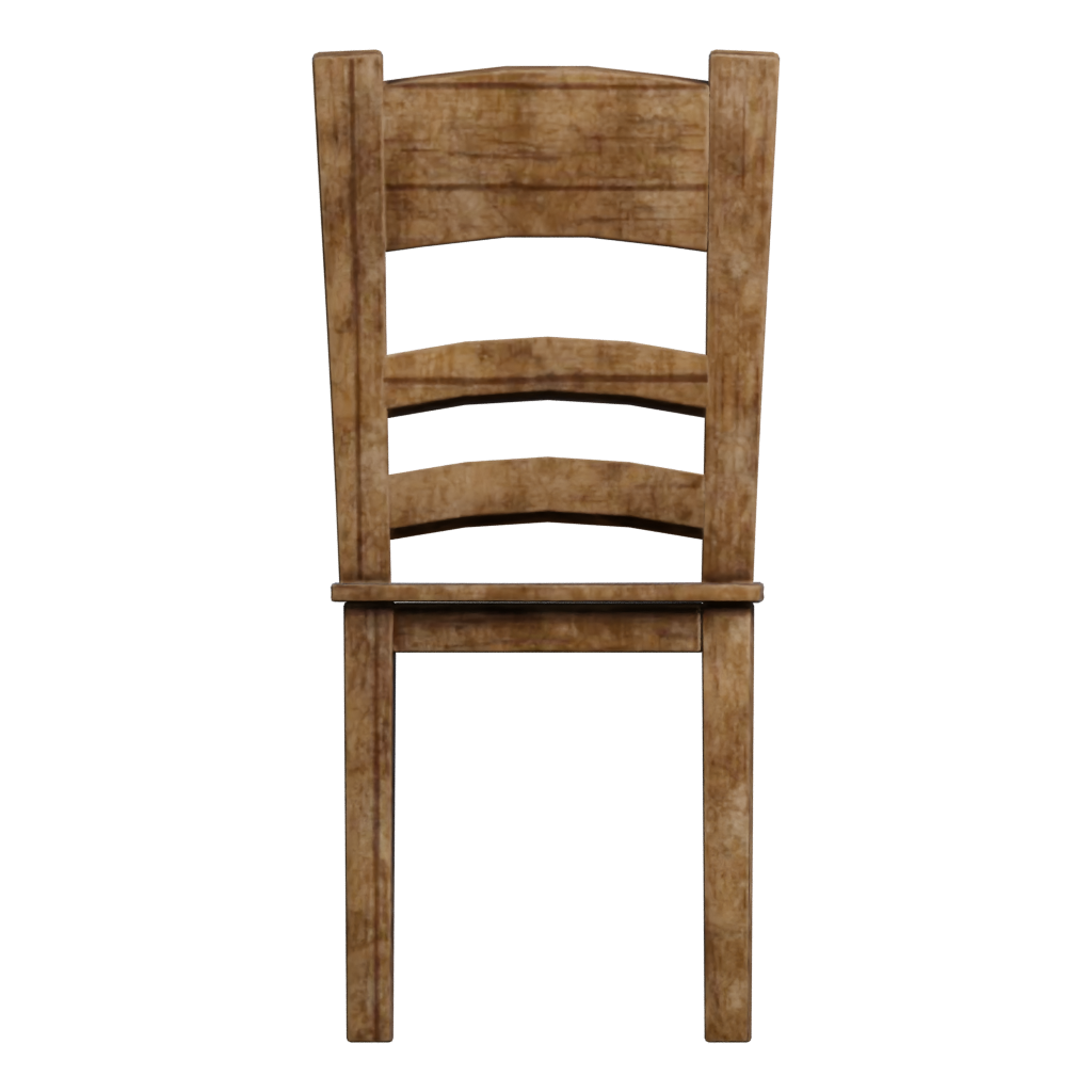 Back view of the Chair 3D model