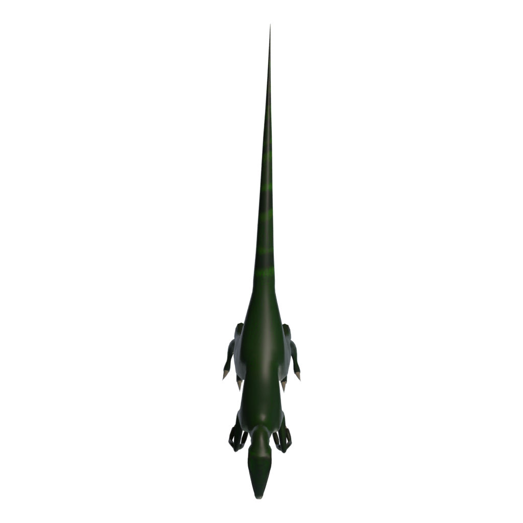 Top view of the Reptile 3D model