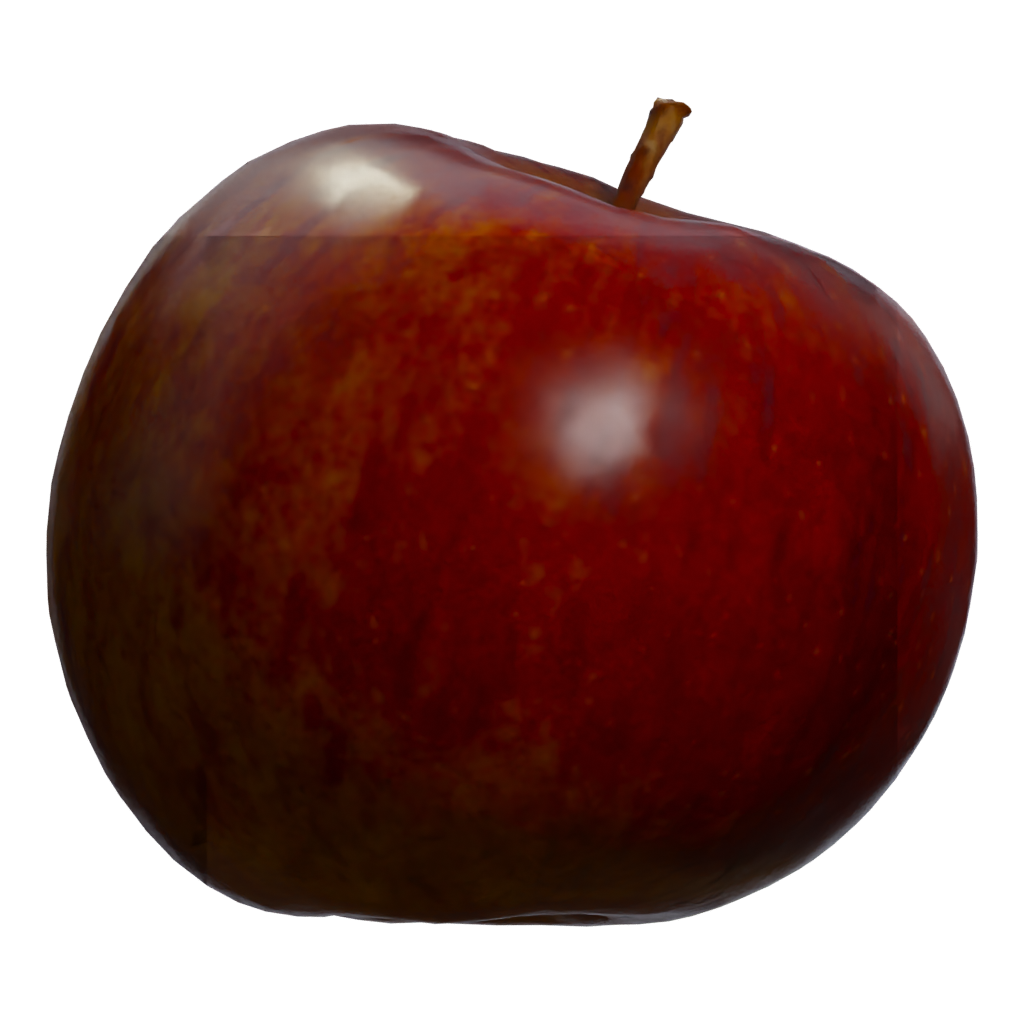 Right view of the Apple 3D model