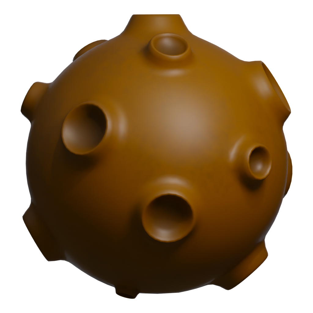 Front view of the Moon 3D model