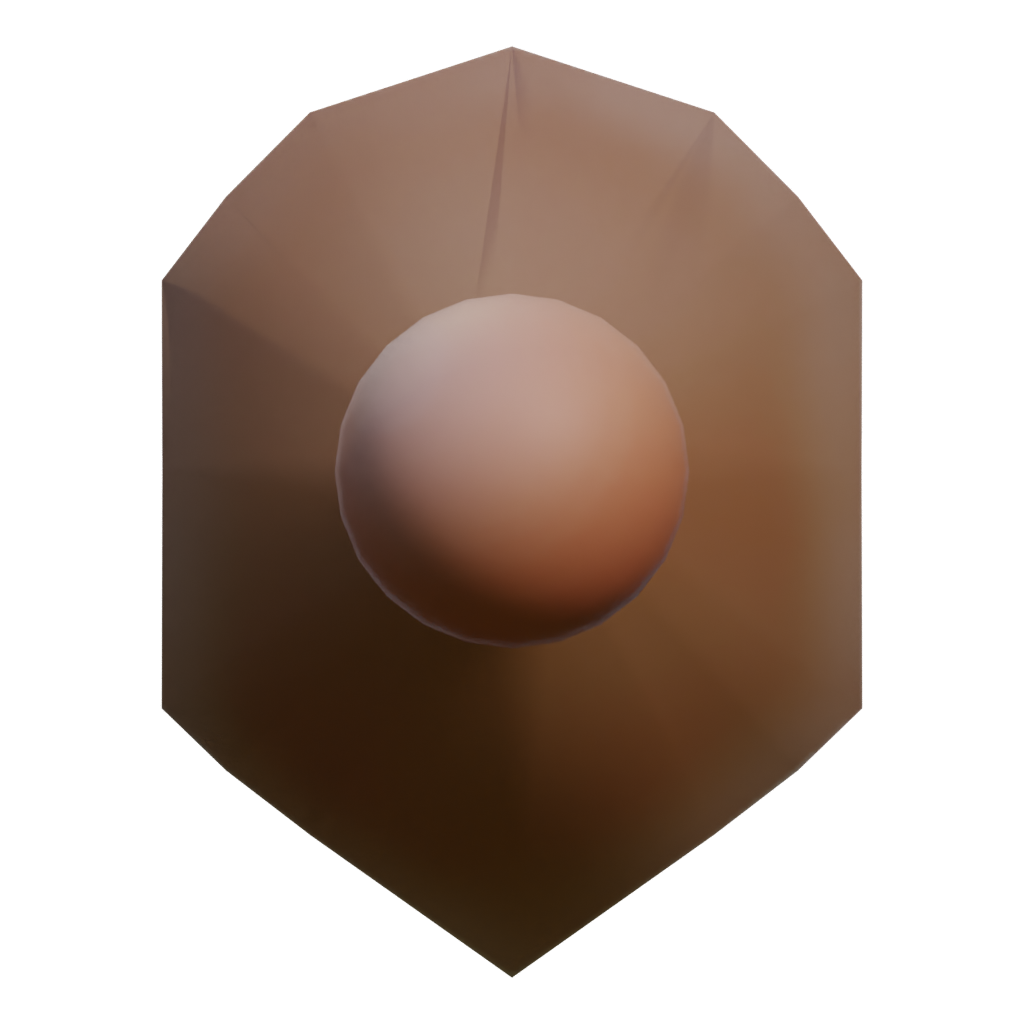 Left view of the Cartoon Dagger 3D model