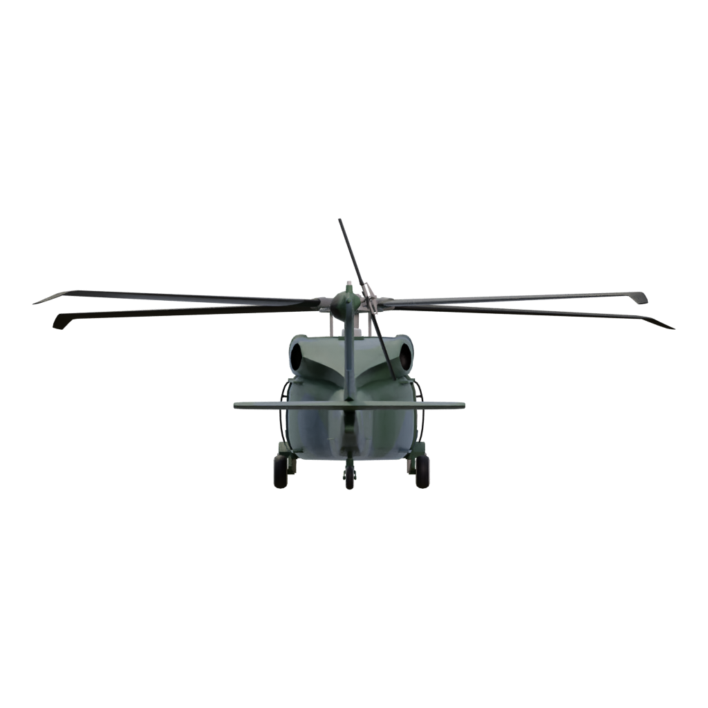 Left view of the UH 60 Black Hawk 3D model