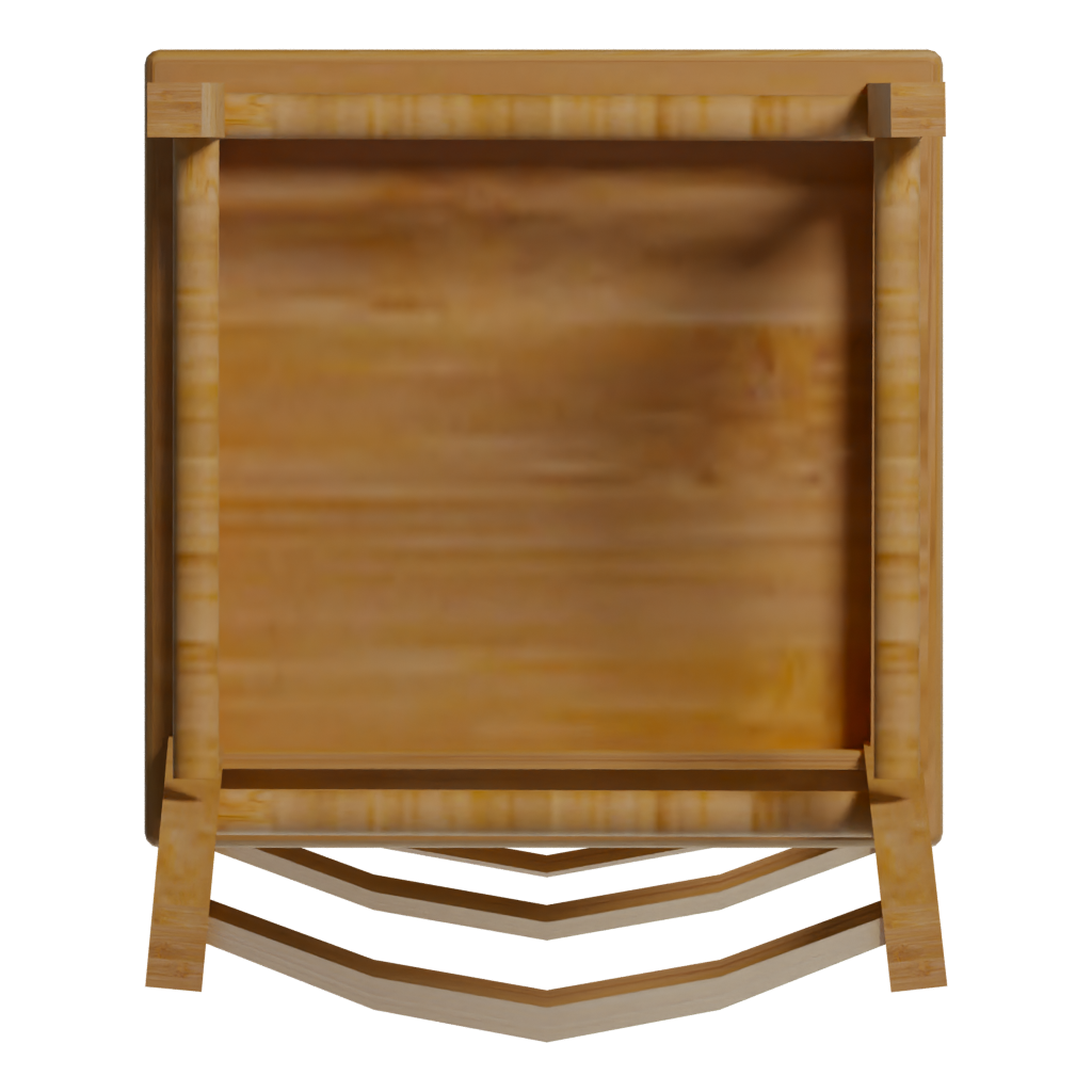 Bottom view of the Chair 3D model