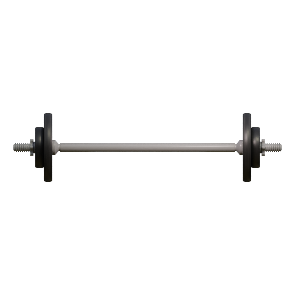Front view of the Body Builder Weights 3D model