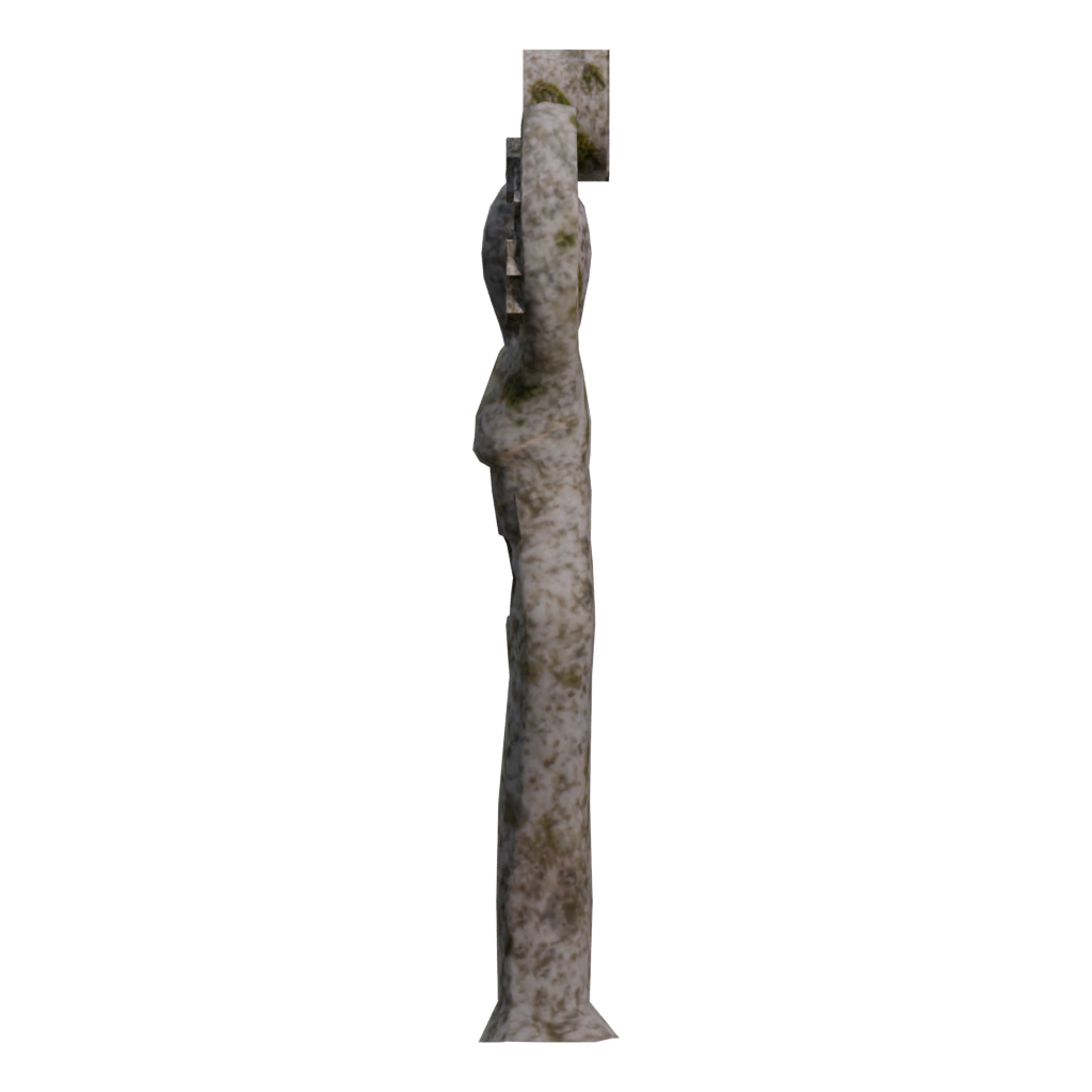 Left view of the Pagan Statues Set 3D model