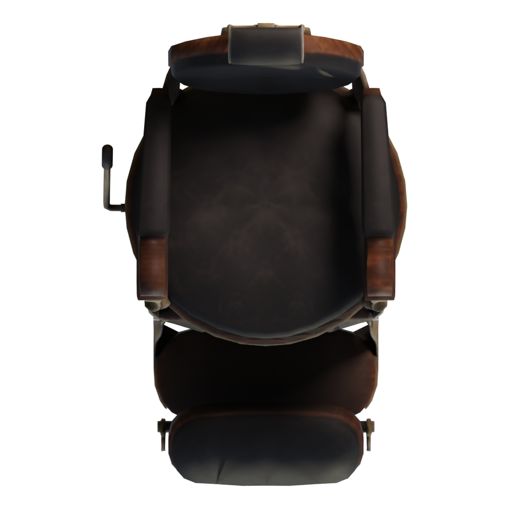 Top view of the Barber Shop Chair 3D model