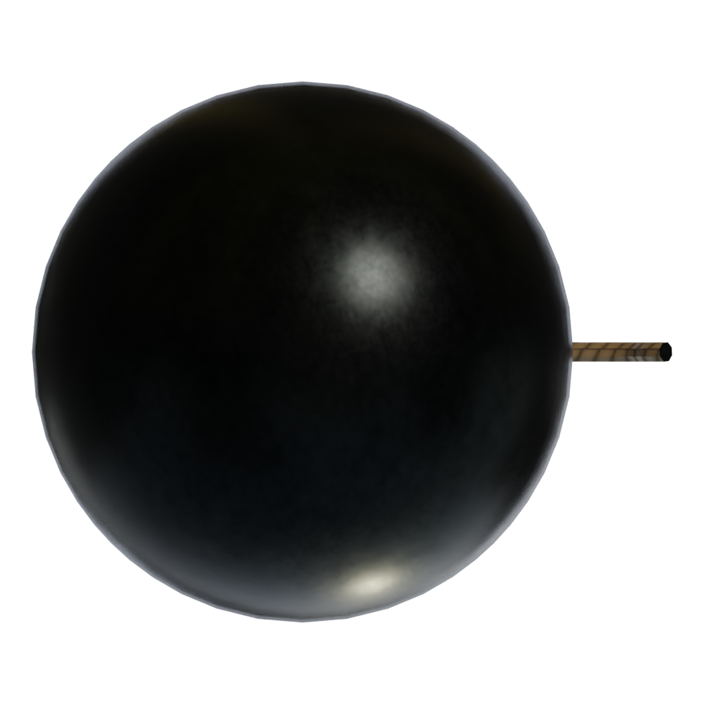 Bottom view of the Bomb 3D model