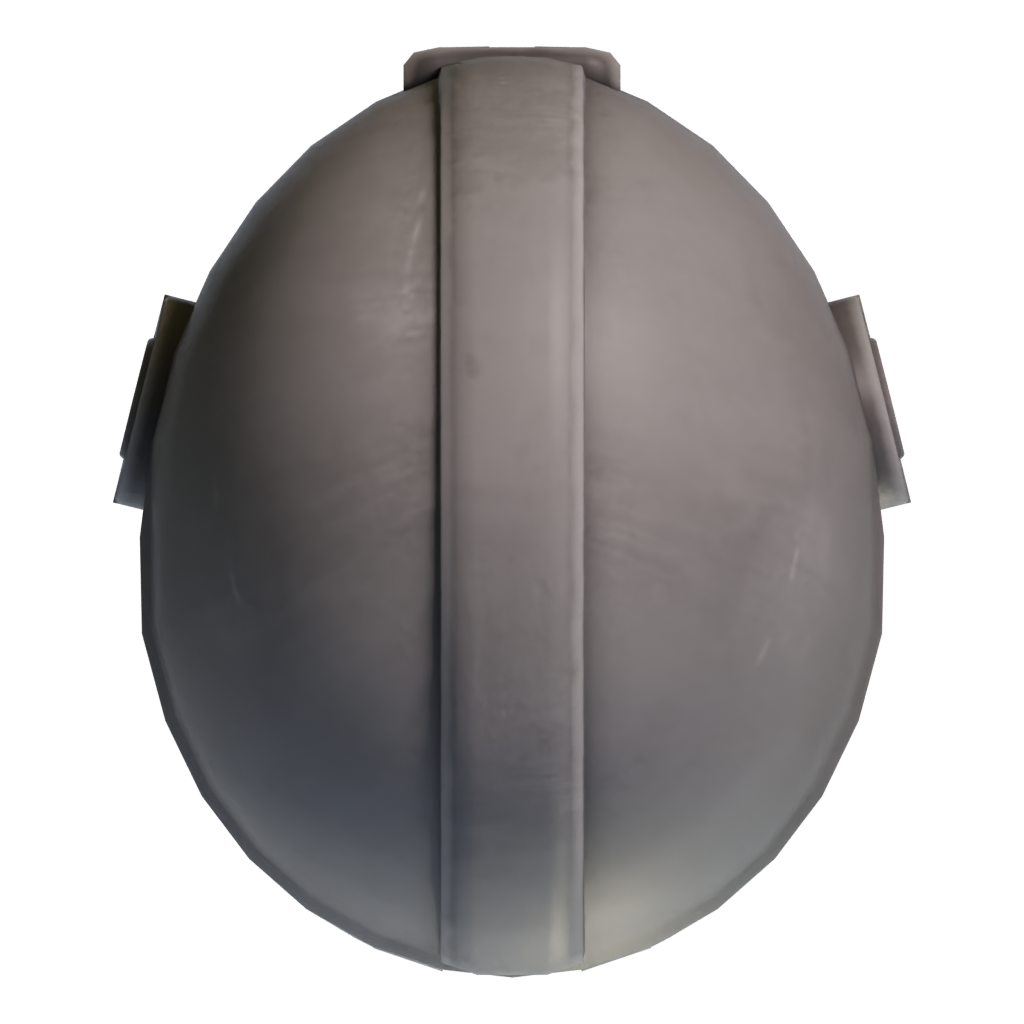 Top view of the Mandalorian Helmet 3D model