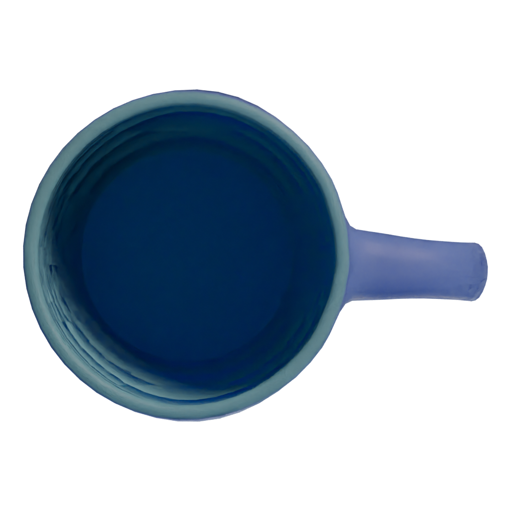 Top view of the Blue Mug 3D model