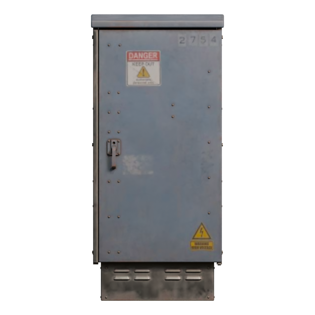 Front view of the Utility Box 3D model