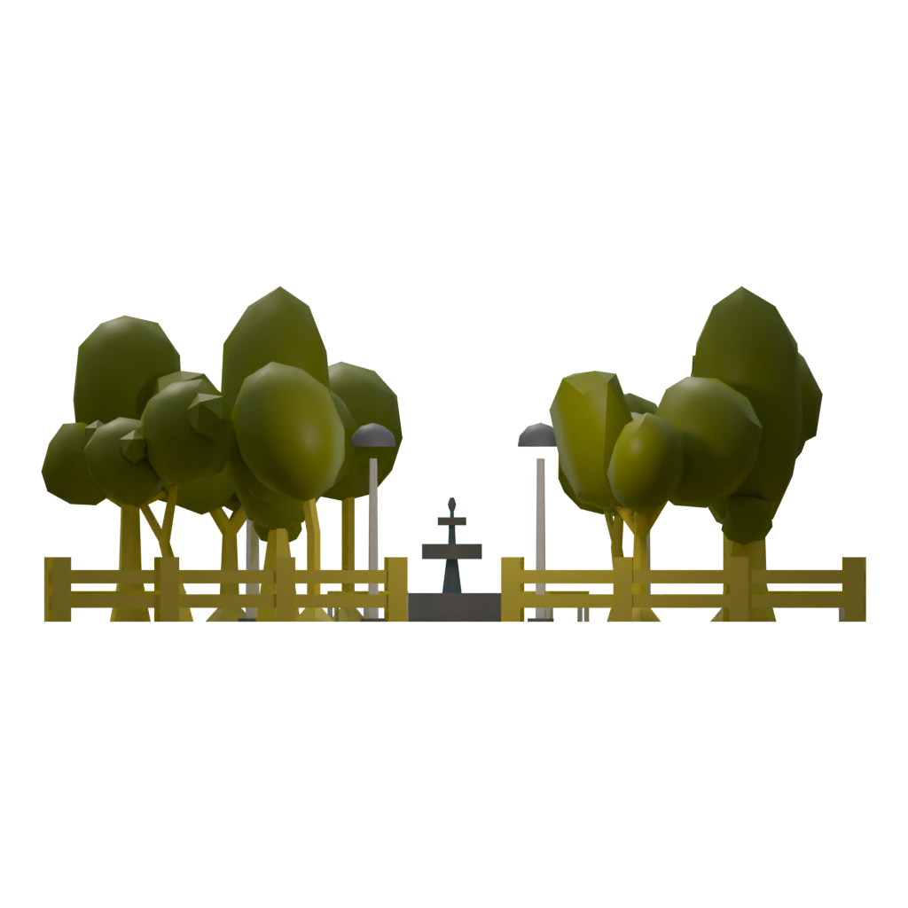 Left view of the Park Collection 3D model